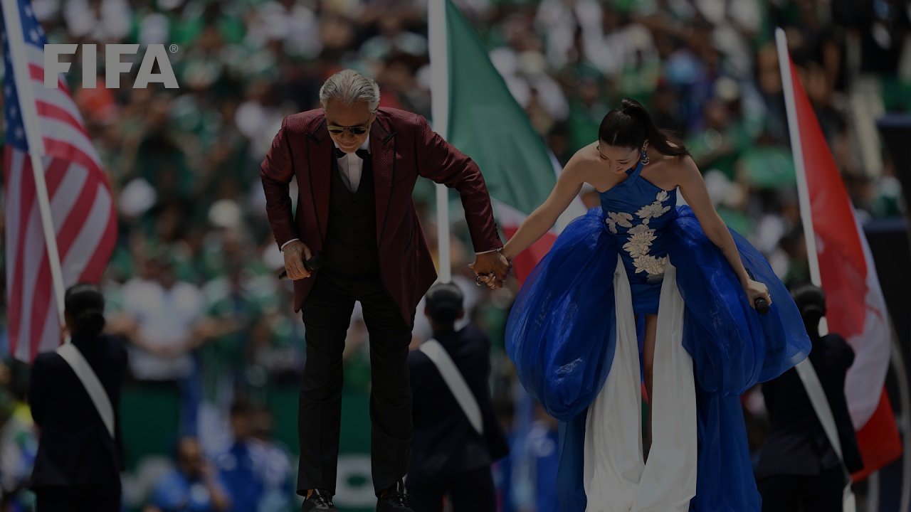 Andrea Bocelli, David Guetta and EJAE perform Official FIFA World Cup 2026 Anthem 'DNA'